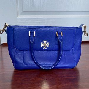 Royal Blue Tory Burch Crossbody Bag w/Gold Hardware